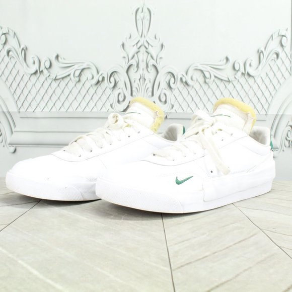 Nike Drop Type Evergreen Aura White Leather Premium Casual Shoe Size 5 Y - Picture 2 of 9